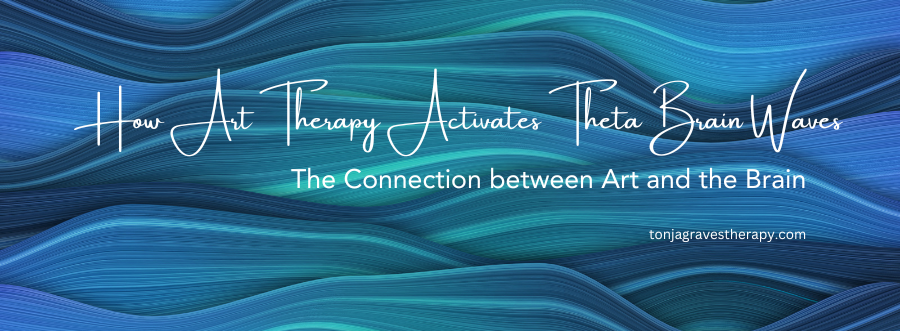 Art therapy session in Castle Rock led by therapist Tonja Graves, using creative methods to activate theta brain waves for improved mental health.